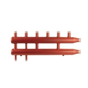 C04D01 Collettore complanare diacol 4 zone attacchi 1" filettato maschio interasse 125mm COMPARATO
