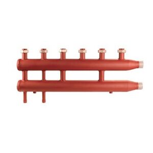CBC04D01 Coibentazione Collettore complanare diacol 4 zone attacchi filettati 1" o con girelli 1"1/4 interasse 125mm COMPARATO