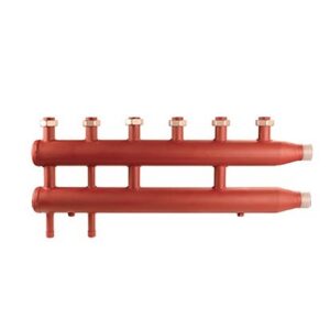 C06D34GR Collettore complanare diacol 6 zone con girelli 1" interasse 125mm COMPARATO