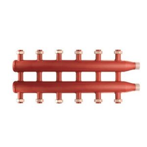 C21D34GR Collettore contrapposto diacol 2+1 zone con girelli 1" interasse 125mm COMPARATO