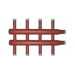 C32T Collettore contrapposto diacol 3+2 zone attacchi 1" filettato maschio interasse 140mm COMPARATO