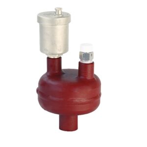 DI012 Disaereatore con membrana raccogli bolle attacco 1/2" doppia uscita 3/8" COMPARATO