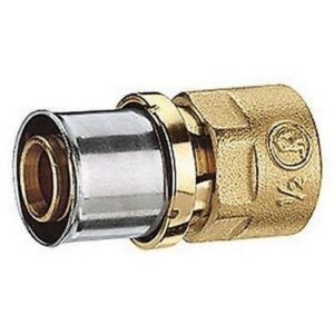 RM109 Raccordo diritto filettato femmina RM109Y037 1/2" x (20 x 2) GIACOMINI - immagine 1