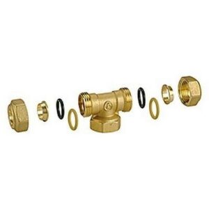 R569 Raccordo a T filettato femmina R569Y121 18 x 3/4" x 18 GIACOMINI - immagine 1