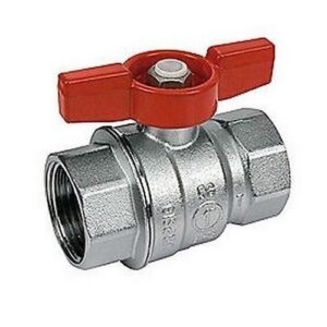 R851 Valvola con attacchi F-F maniglia a farfalla R851X023 1/2" GIACOMINI - immagine 1