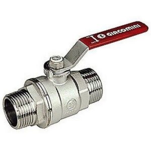 R253DL Valvola con attacchi M-M maniglia a leva R253LX003 1/2" GIACOMINI - immagine 1