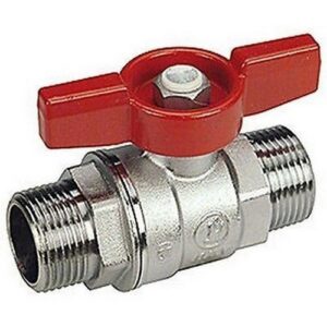 R253D Valvola con attacchi M-M maniglia a farfalla R253X003 1/2" GIACOMINI - immagine 1