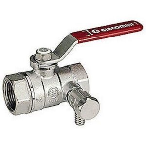 R250DS Valvola attacchi F-F e rubinetto scarico R250SX004 3/4"-1/4" GIACOMINI - immagine 1