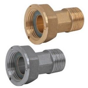 R37 Raccordo collegamento contatori CROMATO R37X003 1/2"M x 3/4"F GIACOMINI - immagine 1