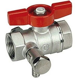 R251S Valvola attacchi F-F e scarico R251SX003 1/2" - scarico 1/4" GIACOMINI - immagine 1