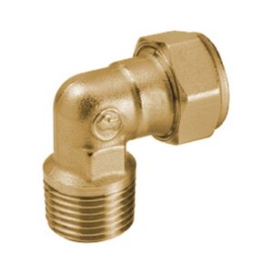 316Y001 Raccordo curvo 90° filettato maschio, per tubi in rame 1/2"x15 GIACOMINI