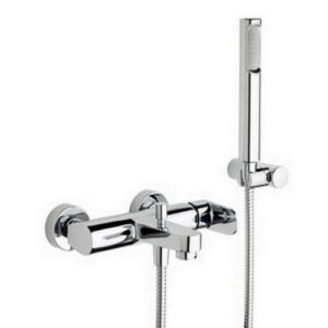 CA026CR Rubinetto miscelatore vasca/doccia con supporto a muro fisso cromato CANDY PAFFONI