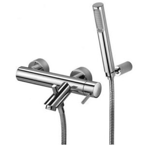 BI026LCR Rubinetto miscelatore vasca con set doccia supporto fisso BIRILLO PAFFONI