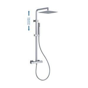 59Q05214A0CR Colonna doccia in acciaio regolabile con soffione parigi e doccetta trendy cromo SPHERA