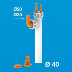 8.2429.12 Raccordo /8 Ø40X230 A Due Vie Con Portagomma Clim Lira - immagine 1