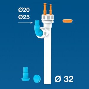 8.2643.07 Raccordo /8 Ø32X230 A Due Vie Con Portagomma Clim Lira - immagine 1