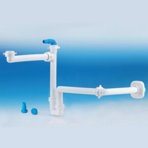 A.1115.32 Sifone Spazio Bagno Disassato  1"-1¼" Uscita Curva Lira