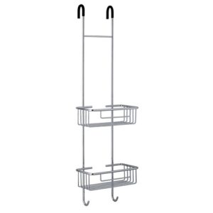 AC0APP203CR Porta oggetti in ottone a 2 ripiani da appendere 136x233x820 cromo SPHERA