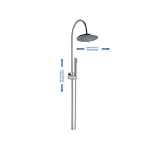 C37B43639CR Colonna doccia regolabile e orientabile con deviatore, soffione e doccetta cromo SPHERA - immagine 1