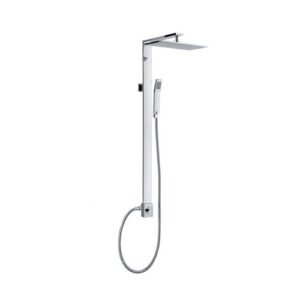 C51B40223CR Colonna doccia rettangolare con supporto doccia fisso, deviatore, soffione e doccetta cromo SPHERA
