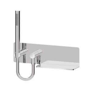 D55107153CR Mensola presa acqua con supporto doccia fisso con doccia artist e flessibile 150cm cromo SPHERA - immagine 1