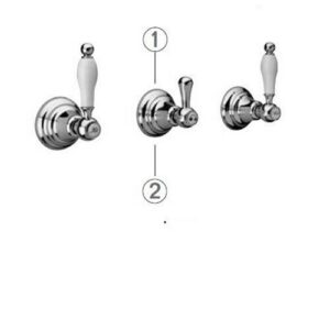 DV00694 vasca Incasso 2 uscite con vitoni ceramici 90°  DOLCEVITA FRISONE