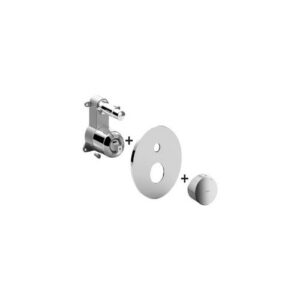 JOBOX015CR Rubinetto miscelatore incasso con deviatore PBOX 015 piastra ABS JO PAFFONI - immagine 1