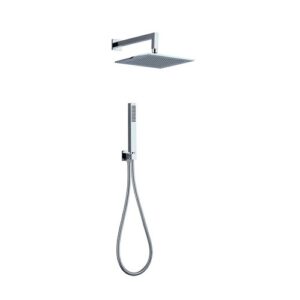 K419576456R Set doccia con soffione Lisbona 250x250, braccio doccia, presa acqua e doccetta Trendy SPHERA - immagine 1