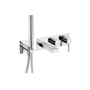 KECA41351 KIT ESTERNO INCASSO CON BOCCA EROGAZ. E DOCCIA CROMATO CARYNA FRISONE - immagine 1