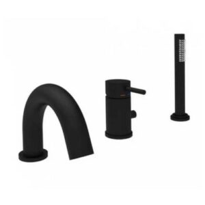 LIG047NO Rubinetto miscelatore bordo vasca con portata maggiorata e bocca nero opaco - Light PAFFONI - immagine 1