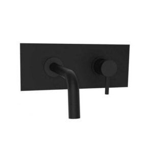 LIG104NO Rubinetto miscelatore incasso lavabo inox nero opaco bocca 12,3cm Light PAFFONI - immagine 1