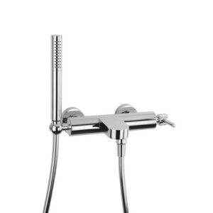 LVM0P8451 MONOCOMANDO VASCA EST.DEVIATORE AUT.supp. integrato.CROMATO Levetta FRISONE - immagine 1