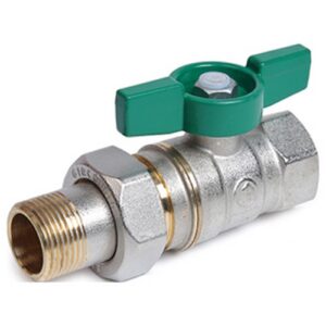 R259WX029 Valvola a sfera, M-M, maniglia a farfalla 1 1/4"F x 1 1/4"M GIACOMINI - immagine 1