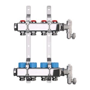 R553DSX043 Kit collettore premontato in acciaio 1" x 3/4"E /3 GIACOMINI - immagine 1