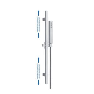 SL7G44803CR Saliscendi Glamour 70cm con scorrevole, doccia Glamour e flessibile SPHERA