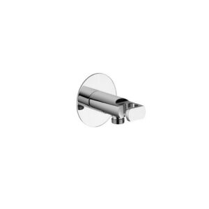 SP0001151 PRESA ACQUA ATTAC.POST - M1/2 ovale piastra D.80 supp. fisso CROMATO FRISONE - immagine 1