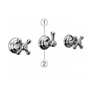SY00694 Vasca incasso 2 uscite vitoni dischi ceramici SYMPHONIE FRISONE