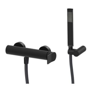 TI168DNO Rubinetto miscelatore doccia con supporto a muro nero opaco - Tilt PAFFONI - immagine 1