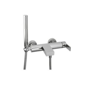 TQ0000951 MONOCOMANDO VASCA EST.DEVIATORE AUT.SENZA COMP. CROMATO TondoeQuardro FRISONE - immagine 1