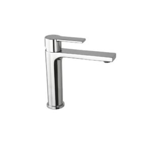 TQF214451 MONOCOMANDO LAVABO BE140 SCARICO STOP & OPEN TondoeQuadro CROMATO FRISONE