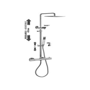 ZCOL641KLIQCR Colonna doccia BIRILLO SQUARE PAFFONI - immagine 1