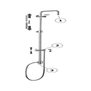 ZCOL686CRX Colonna doccia regolabile MINI MASTER MIX PAFFONI - immagine 1