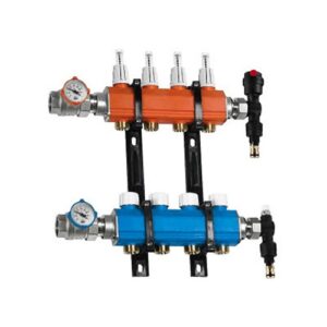 1002.06.40 Kit collettori modulari in polimero anticondensa 2+2 con valvole a sfera RBM