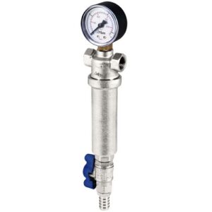 126.08.10 Filtro autopulente 100 μm per acqua con cartuccia filtrante estraibile 1"1/2 RBM
