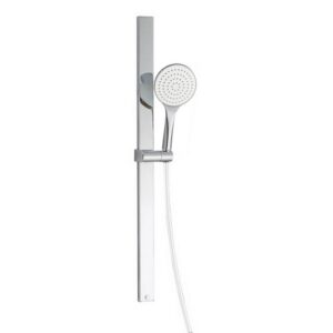 17019 Set saliscendi doccia rettangolare in ottone cromato Concept One DAMAST