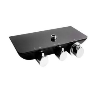 18063 Miscelatore Termostatico a mensola nero Kelly 1/2 sup. 1/2 inf.  DAMAST