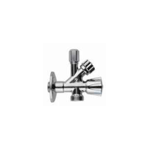 19512 RUBINETTO SOTTOLAVABO+LAVATRICE 3/8x1/2x3/4 OTTONE DADO ALTO ZAGI