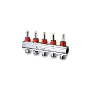 208CT-06-12 Collettore con flussimetro att.3/4" 1"x 12 vie TE-SA