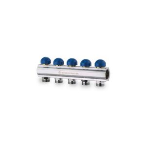 208VTC-06-07 Collettore con vitoni e cappucci att.3/4" 1"x 7 vie TE-SA