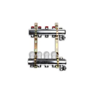220/2-06-04D Collettore di distribuzione att.3/4" sfogo aria manuale 1"x 4 vie TE-SA - immagine 1